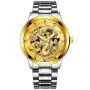 2022 Fashion Leather Man's Wrist Watch Band Quartz Wristwatch Reloj Luxury Gold Watch Creative Men Chain Quartz Wristwatches