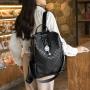 ZF303 New Fashion Shoulder Bag Female Tide Personality Leisure Backpack PU Simple Waterproof Wear-resistant