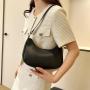 ZX017 New Style Underarm Bag Women Shoulder Strap Handbag Zipper Soft PU Leather Handbag Tote Shoulder Bag Saddle Bag For Women