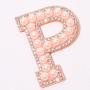 Stock New Blue Alphabet Embroidered Applique Diamond Colorful Letter Stick on Party Gift Self Adhesive Pearl Rhinestone patch