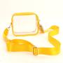 Keymay Summer New Multicolor Waterproof Adjustable Strap Transparent PVC Shoulder Bag Clear Crossbody Messenger Bag