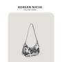 Low Price Dacron Zipper Handbag Shoulder Shopping Tote Bag With Design Shopping Bags Women Shoulder