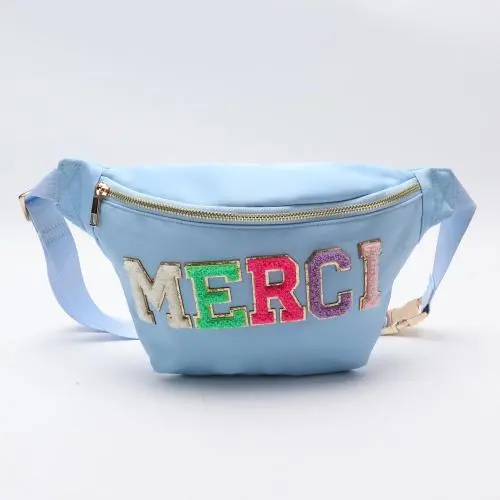 Keymay Wholesale Multi Colors Womens Fanny Packs Custom Designer Nylon Waterproof Zipper Ladies Waist Bags