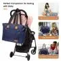 New arrival wholesale quilted tote shoulder bags large capacity travel diaper tote bags for mom and dad custom mommy nappy bags