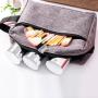 Gelory New Waterproof Cosmetic Bag Fashionable Multi Function Large Capacity Toiletry Bag Handle Widened Travel Storage Bag