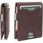 Wholesale leather money clip slim front pocket wallet rfid Blocking mens wallet money clips