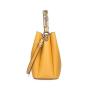 2024 Custom Snake Leather Bucket Hand Bag For Ladies 2 Pieces Set With Shoulder Strap