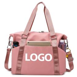 Custom Logo Dry Wet Separated Gym Yoga Bag Crossbody Sport Weekender Overnight Tote Travel Duffle Bag