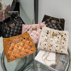 Brand New fashion printing chain bag 2024 small square bag pu leather women's shoulder bags wholesale factory bolsas para mujer