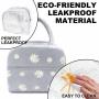 Gelory Factory Hot Selling Daisy Print Foldable Insulated Lunch Bag Thermal Reusable Polyester Tote Lunch Box For Adult And Kids