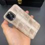 Custom Genuine Crocodile Leather Phones Case Customized Croco Croc Skin Protective Mobile Cover For Iphone 12 13 14 15 Pro Max