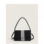 2024 New Fashion Color Contrast Striped Nylon Underarm Shoulder Crossbody Bag Bag