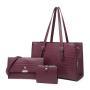 Custom carteras y bolsos de mujer Handbag 3 In 1 Set Tote Bag Pu Leather Crocodile Pattern Female Clutch Handbag