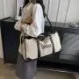 Custom Fitness Tote Bag with Large Capacity for Short-distance Canvas Travel Gym Shoulder Bag For Women
