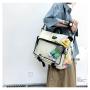 2020 Hot sale canvas school Ita backpack fashion ita backpack with clear pocket clear custom ita bag