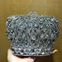 Custom design 2024 luxury Handmade Evening Bag Crown Shape Rhinestone Bag European Clutch Women Bag Chain Luxury 2023