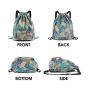 Gelory Custom Pattern Design Sport Swimming Yoga Polyester Drawstring Sport Backpack Bags Lightweight For Students Travel Camping