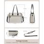 LOVEVOOK Stylish 15.6 In Leather Work Tote Bags Large Capacity 2pcs/set for Office Business School Travel Laptop Bag for Women