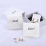 Custom Gold Logo Mini Canvas Ring Earring Necklace Jewelry Envelope Pouch Small  Cotton Flap Jewelry Bag