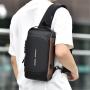 KBW610 Hot Men Bag Updated Model PU Shoulder Crossbody Sports Slant Hanging Chest Backpack High Quality USB Anti-theft Chest Bag