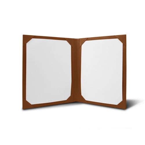 Customized leather restaurant menu covers nice leather menu holder