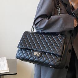 Embroidery Carry On Single Shoulder Bag Large Capacity Rhombus Crossbody Bag Popular Women's Bag