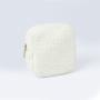 Wholesale Custom Logo Furry Teddy Velvet Makeup Bag Letter Patches Sherpa Toiletry Travel Bag Lamb Wool Sherpa Cosmetic Bag