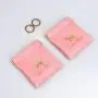 Custom Emboss Logo White Leather Earphone Hairpin Pouch Small Ring Earring Necklace Bracelet Jewelry Bag With Magnet
