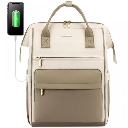 LOVEVOOK 2022 custom Women Waterproof Teacher Nurse Bag with USB 15.6in business travel colleague school laptop bags backpacks
