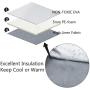 Grey Lunch Bag Insulated Lunch Box Wide-Open Lunch Tote Bag Large Drinks Holder Durable Nylon Thermal Snacks