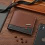 Men's short wallet patchwork vintage men's leather wallet multi card slot soft leather money clip factory