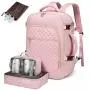 LOVEVOOK Wholesale Fashion Nylon 17.3 Inch Business Laptop Bags Flight Approved with Toiletry Bag Carry-On Women Travel Backpack