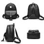 ZF300 PU Three Sets of Double Shoulder Backpack Female Korean Version of The Diamond Tassel College Style Fashion Shoulder Bag