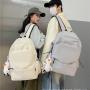 ZF115 New Casual Simple Shoulder Bag Male Outdoor Travel Backpack Female Nylon Waterproof Student Schoolbag