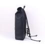 CHANGRONG Custom high quality black waterproof leather travel laptop top roll backpack men