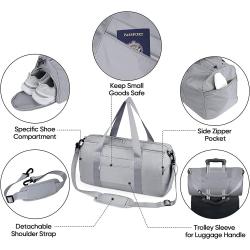 Latest Waterproof Sports Gym Oxford Duffel Bag Lightweight Carry On Tote Luggage Bag With Shoe And Wet Clothes Compartments