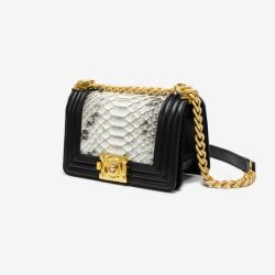 2024 Custom Snake Genuine Leather Sling Bag For Women Luxury Crossbody Chain