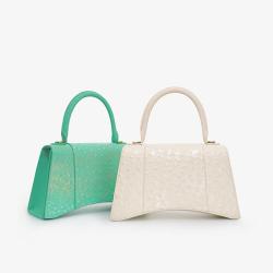 Wholesale Unique Shape Women Handbags Luxury Leather Ostrich Pattern Ladies Oem Purses And Handbags