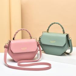 New 2023 Fashionable Women's Bag High Texture Pu Solid Diamond Women's Rotating Handbag Trend One Shoulder Messenger Bag