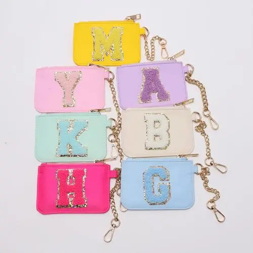 Low Moq Candy Color Small Customized Key Case Colorful Coin Purse Nylon Classic Zipper Mini Travel Keychain Wallet
