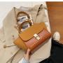 New Fashion Korean Version Messenger Bag Chain Atmospheric Portable Wing Bag Women's Zipper Square Bag With Lock