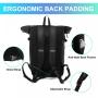 LOVEVOOK 2022 Foldsack Lightweight Waterproof Rugged Backpack for Women Men 15.6Inch USB Laptop Backpack Large Roll Top Backpack