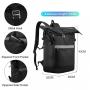 LOVEVOOK 2022 Foldsack Lightweight Waterproof Rugged Backpack for Women Men 15.6Inch USB Laptop Backpack Large Roll Top Backpack
