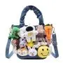Wholesale Cartoon Fashion Handbag New Ladies Nylon Shoulder Bag Cute Astronaut Smiling Face Cross-body Bag