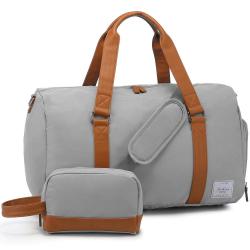 2022 Waterproof Lightweight Weekender Bag with Shoes Compartment Toiletry Bag Large 2022 Travel Duffel Bag for Women Men