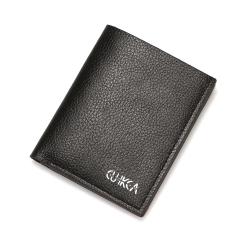 CUIKCA Lychee Pattern PU Leather Men Wallet Small Short Mini Slim Wallet Purse Business Credit Card Holders ID Package Card Case
