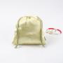 Colorful Custom Logo Printed Small Jewelry Faux Silk Packing Bag High End Drawstring Gift Silk Bag