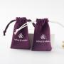 Flexography Custom Logo Printed Mini Small Velvet Gift Jewelry Bag Jewelry Brooch Packaging Bag Mini Small Velvet Pouch