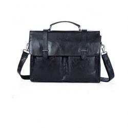 Top Quality Genuine Cow Leather Business Bag Men Messenger Laptop Bag