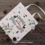 Gelory Custom Logo Super Strong Large Canvas Tote Bag Reusable Recycled Grocery Shopping Bags